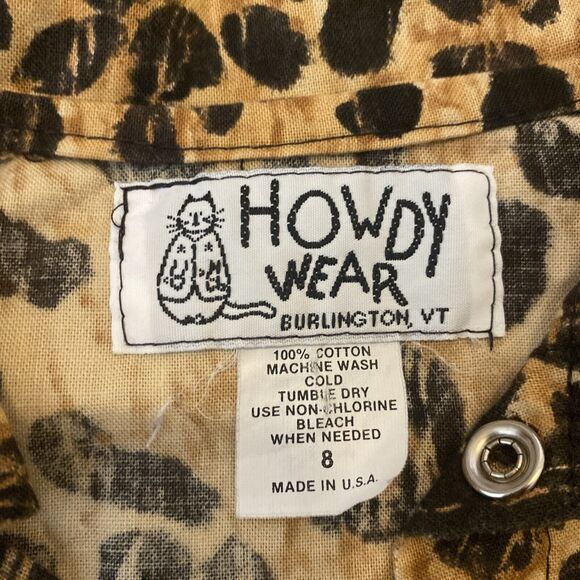 Vintage Howdy Wear Leopard Print Size 8 Girls Burlington, VT - Picture 2 of 6